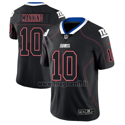 Maglia NFL Limited New York Giants Eli Manning Nero Color Rush 2018 Lights Out